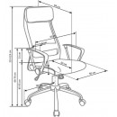 Кресло компьютерное HALMAR ZOOM черно-серый/хром